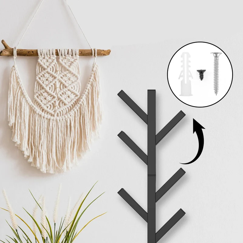 Porte Manteau Mural - Métal Branche