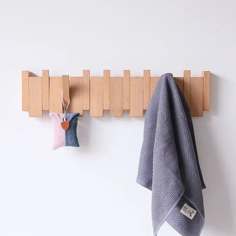 Porte Manteau Mural - Bois Piano