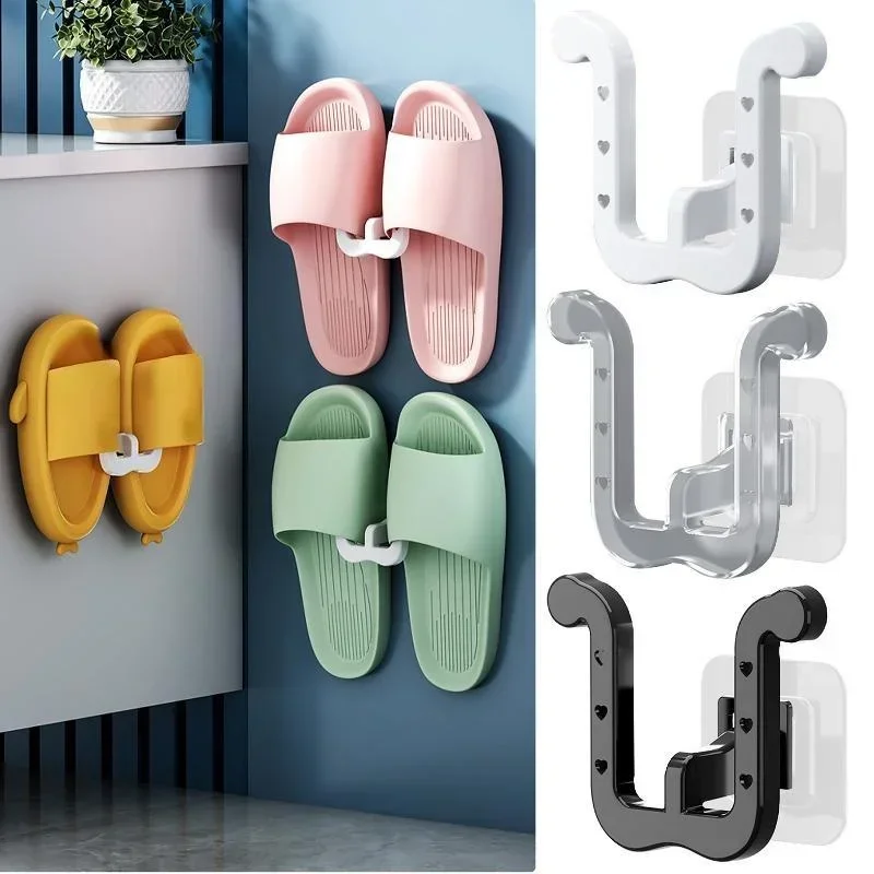 Étagère à chaussures murale à crochet, 3 niveaux en PVC