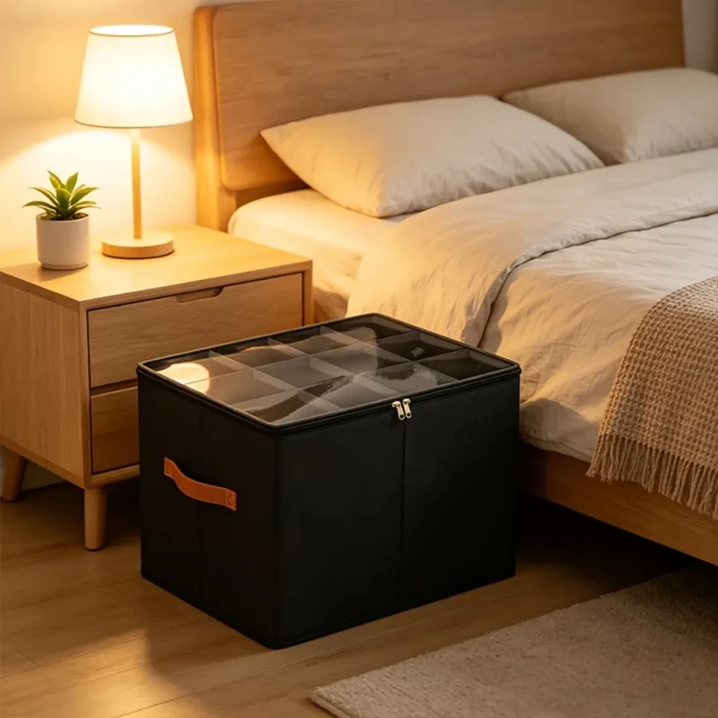 Boîte de rangement à chaussures pliable 12 compartiments