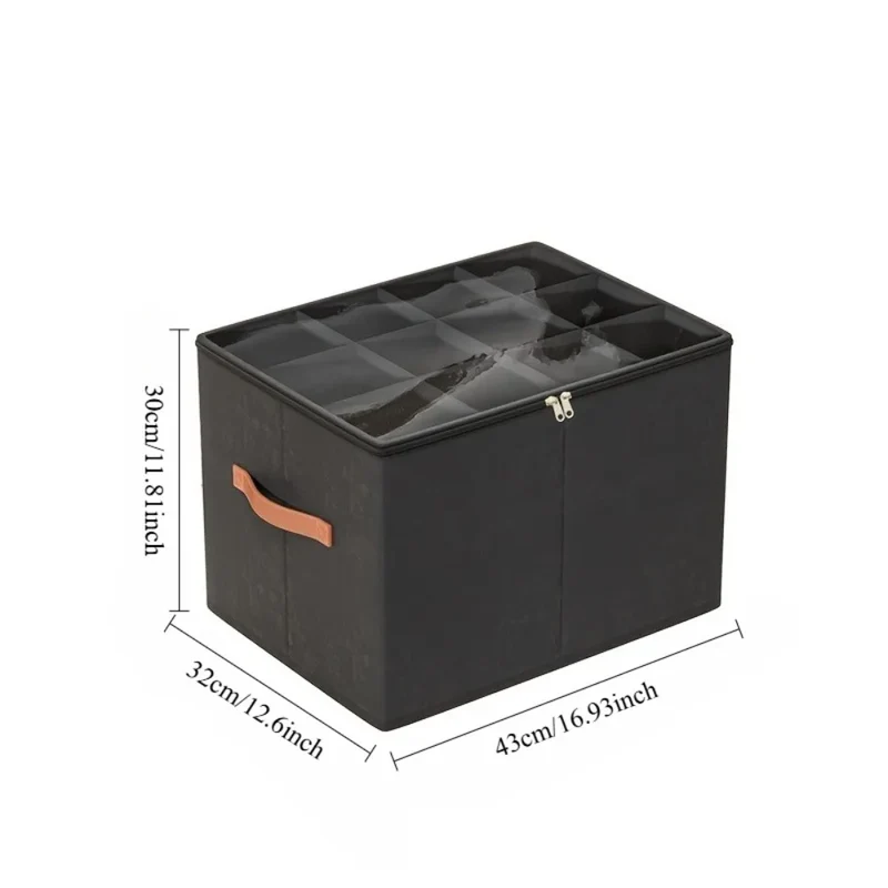 Boîte de rangement à chaussures pliable 12 compartiments