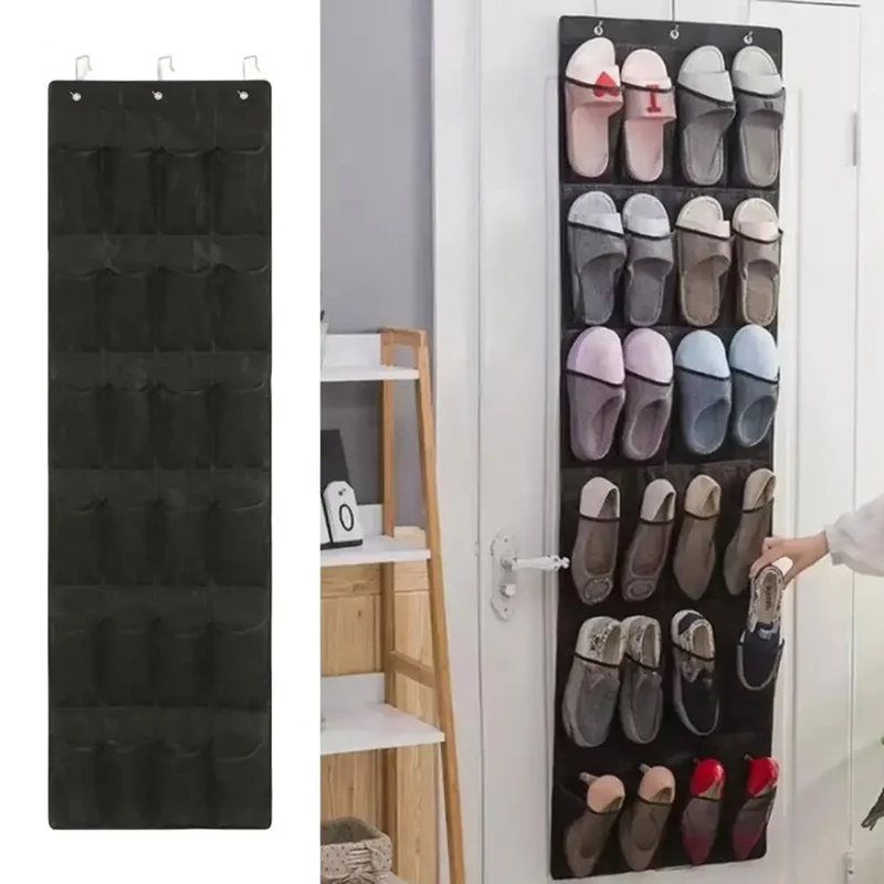 Organiseur à chaussures suspendu 24 poches en maille