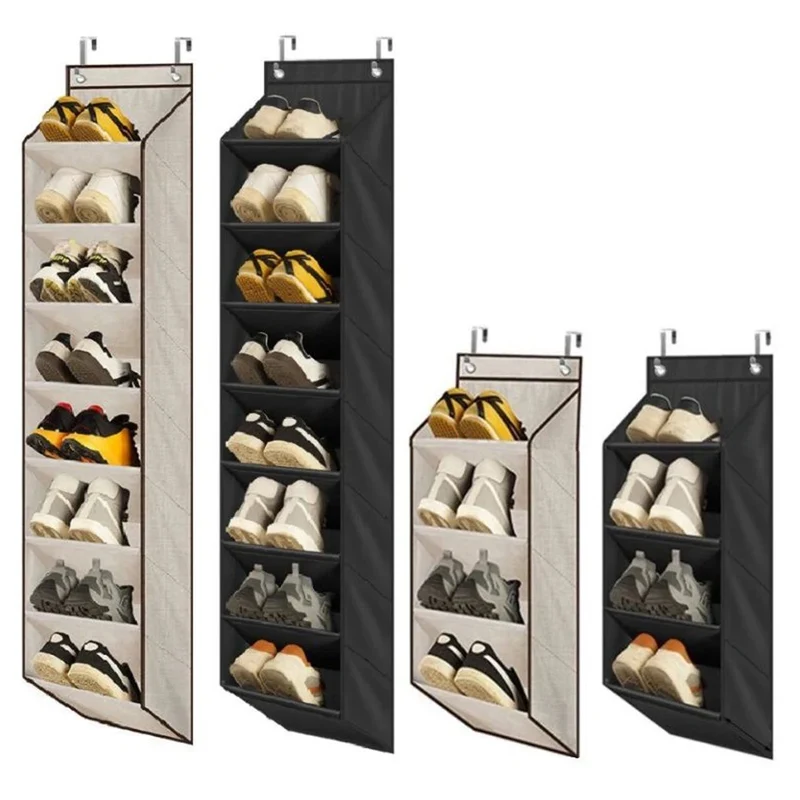 Organiseur à chaussures suspendu pour porte, 4 ou 8 niveaux