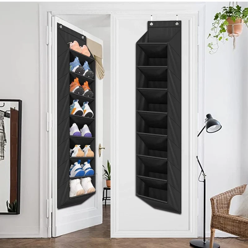 Organiseur à chaussures suspendu pour porte, 4 ou 8 niveaux
