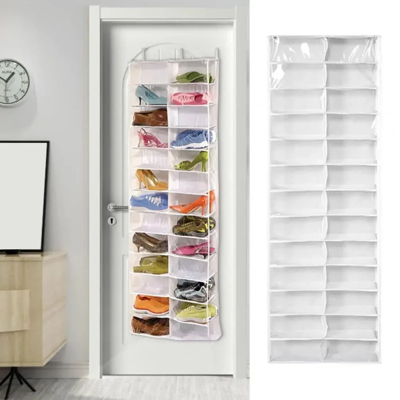 Organiseur à chaussures suspendu 26 poches, 160 cm