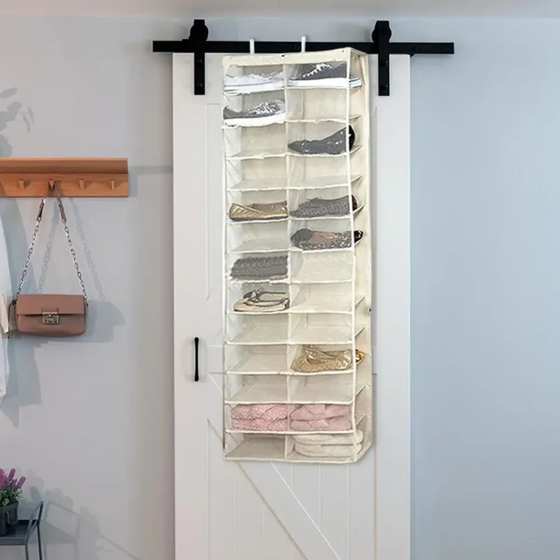 Organiseur à chaussures suspendu 26 poches, 160 cm