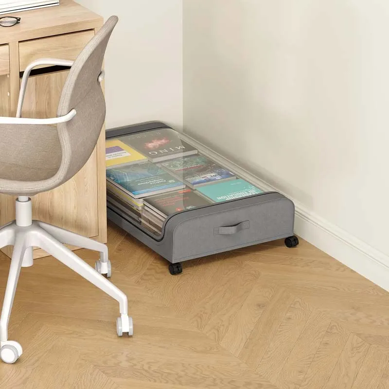 Organiseur sous-lit à roulettes pour vêtements et chaussures