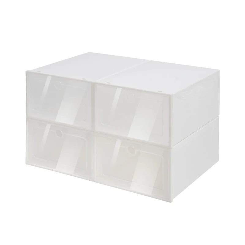 Boîtes à chaussures pliables transparentes, 20 ou 24 pièces