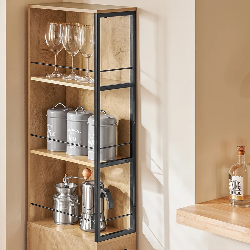 SoBuy NSR13-N Meuble 20 cm Entre Frigo et Mur – Rangement Gain de Place, Style Naturel