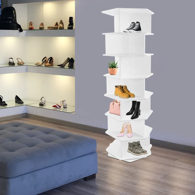 Étagère à chaussures rotative 7 niveaux, 360°
