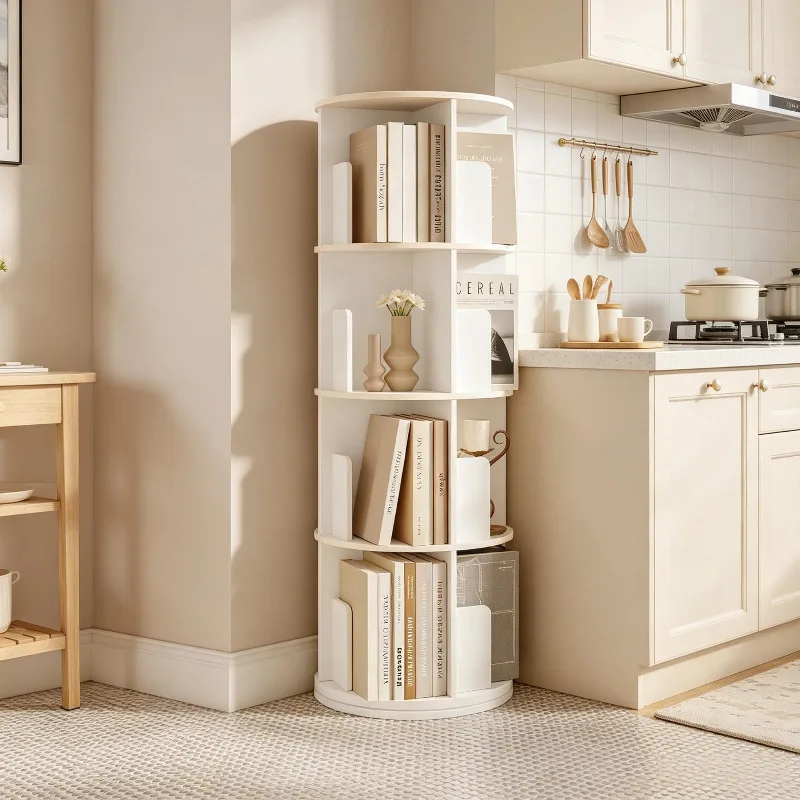 Bibliothèque rotative en bois, 16 compartiments