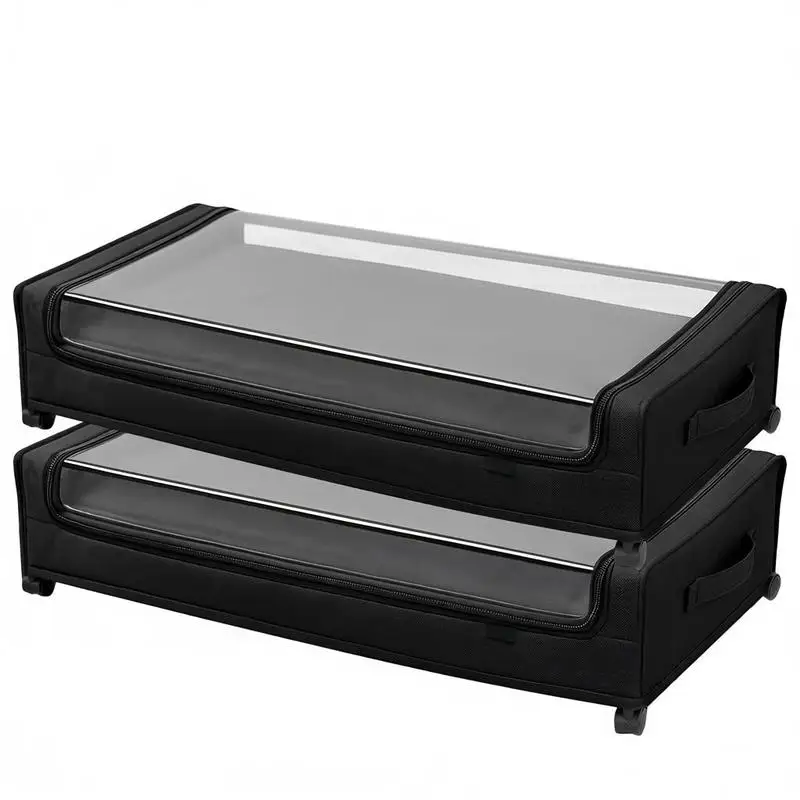 Sacs de rangement sous lit avec roulettes, lot de 2