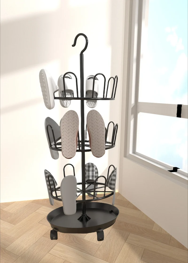 Étagère à chaussures séchante en fer, 1 à 3 niveaux