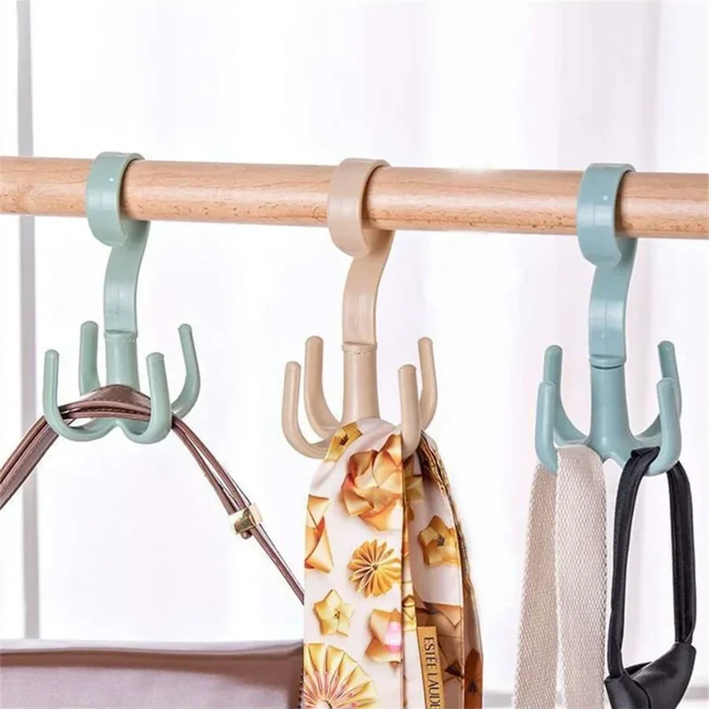 Porte-accessoires rotatif 360° à 4 crochets