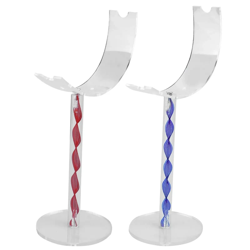 2 présentoirs à chaussures en acrylique transparent