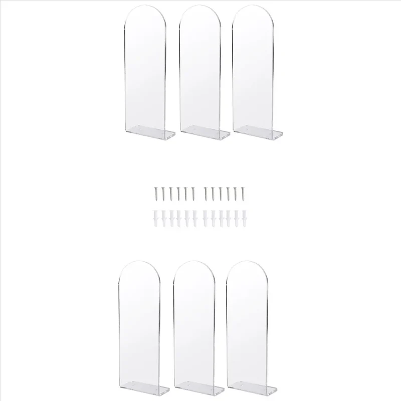Étagère murale transparente pour présentoir à chaussures, 6 supports