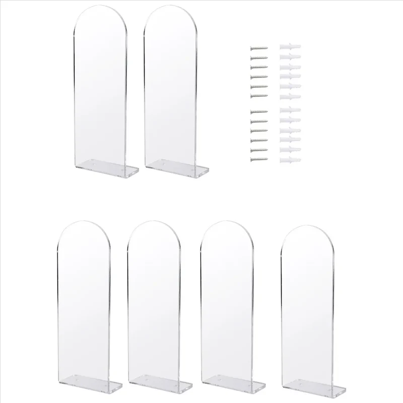Étagère murale transparente pour présentoir à chaussures, 6 supports
