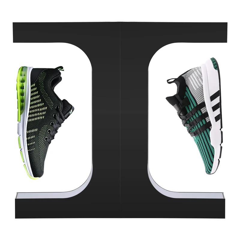 Présentoir magnétique flottant pour chaussures avec LED