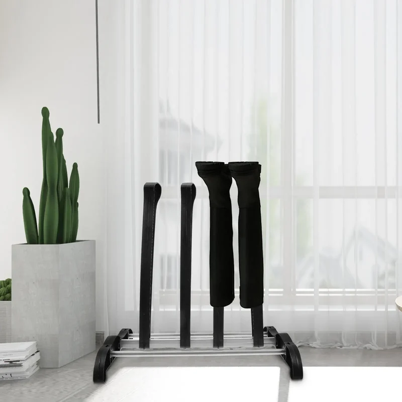 Range-bottes pour 2 paires, design antidérapant noir