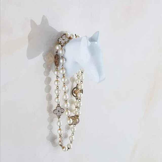 Crochet Porte Manteau Moderne Cheval Blanc