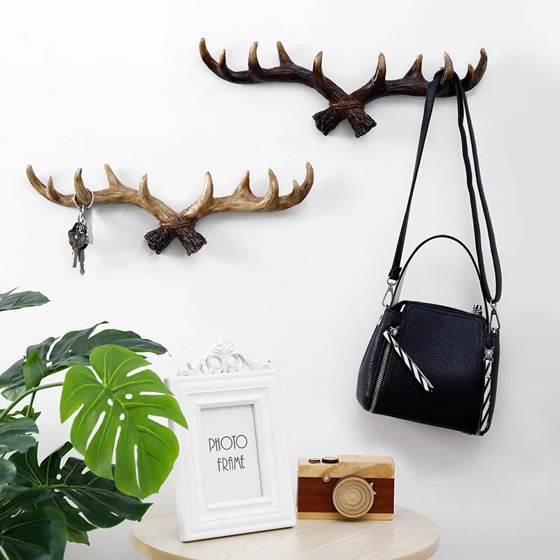 Porte Manteau Mural Bois de Cerf