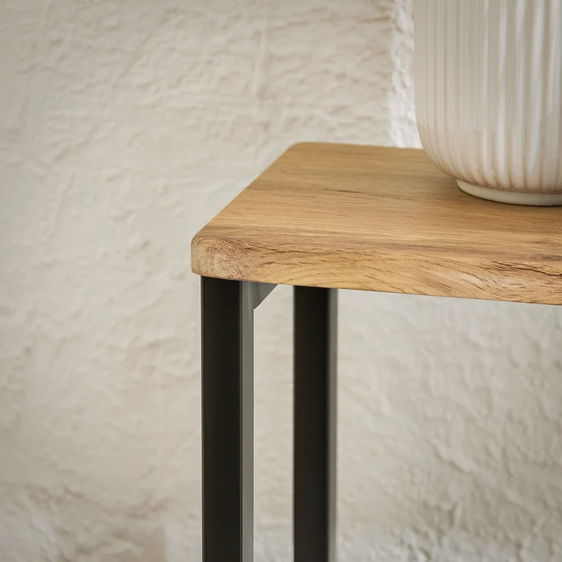 SoBuy FSB19-L-E Table Console Table d'appoint Bout de canapé Table d’entrée Cadre et 4 Pieds en Fer, L120cm x P20cm x H81cm