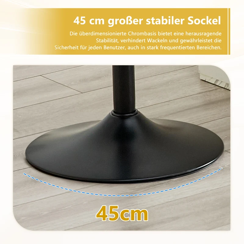 Lot de 2 tabourets de bar marron en similicuir incurvé et repose-pieds PINEPRIME