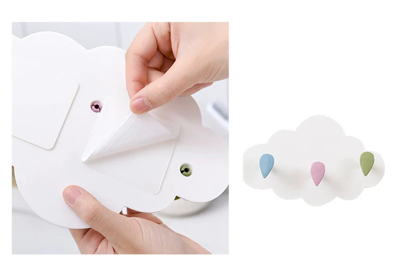 Porte Manteau Enfant Nuages Colorés
