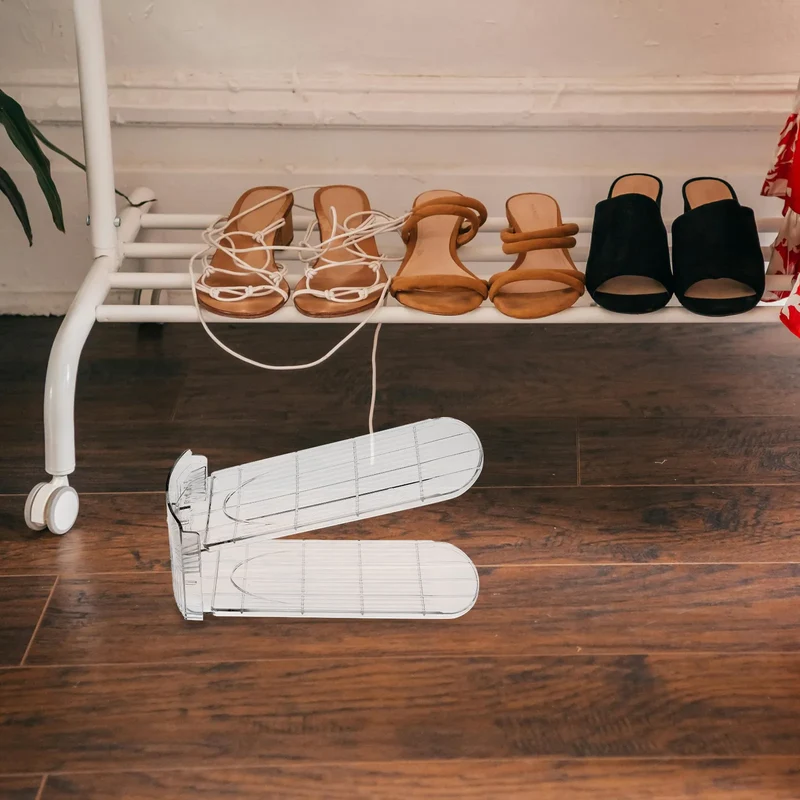 2 range-chaussures empilables réglables en ABS transparent