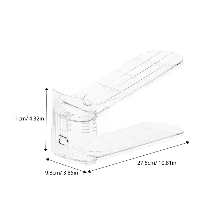 2 range-chaussures empilables réglables en ABS transparent