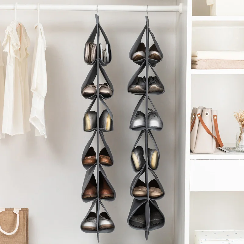 Sac de rangement chaussures suspendu pliable 117 x 33 cm