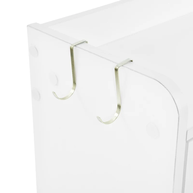 Meuble à chaussures DURHAM à 4 rabats, 105 x 23 x 103 cm - MDF blanc