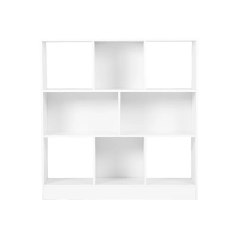 Bookcase Freestanding Storage Unit, 8 Open Compartments-Cloud White
