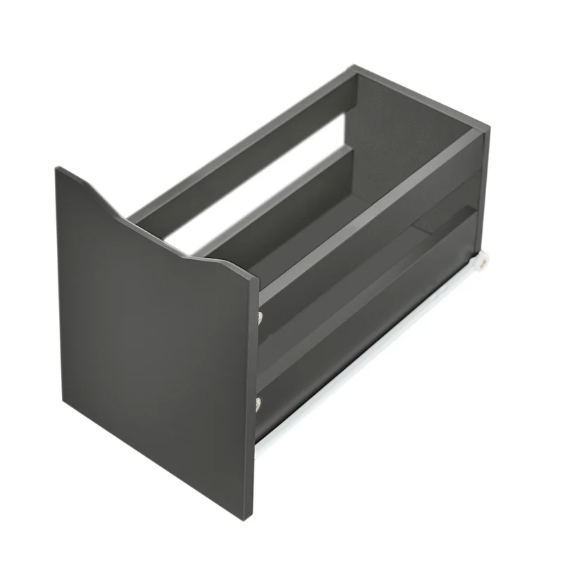SoBuy BZR191-DG Meuble de Rangement Salle de Bain Étroit sur roulettes, Support Papier Toilette avec roulettes, Armoire Toilettes WC Compact, 3 Tiroirs