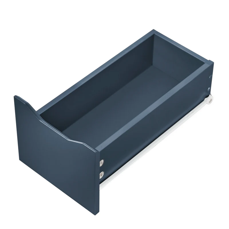 SoBuy BZR191-B Meuble de Rangement Salle de Bain Étroit sur roulettes, Support Papier Toilette avec roulettes