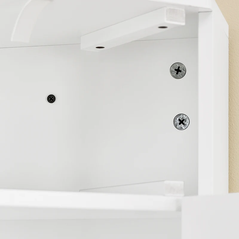SoBuy BZR194-W Armoire de Rangement Étroite, 1 Tiroir et 1 Porte