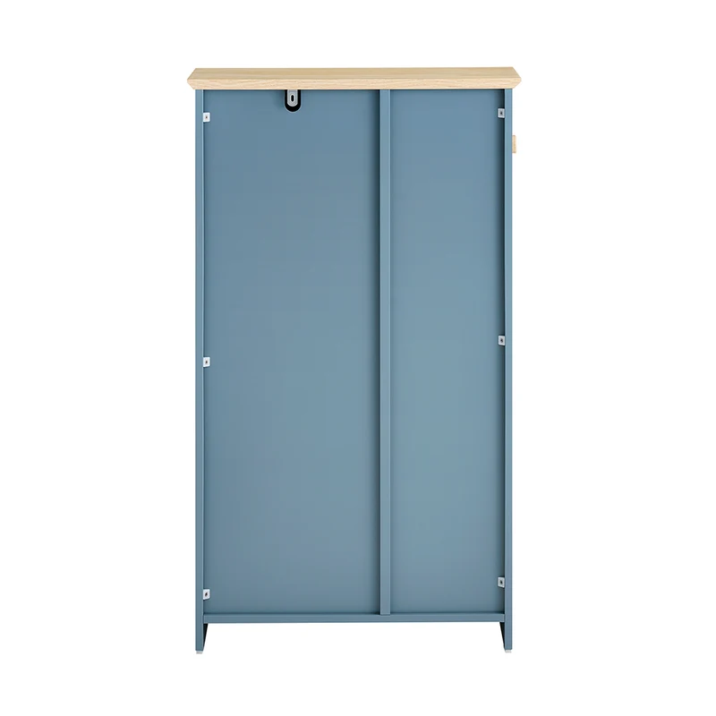 SoBuy BZR189-HG Meuble de Rangement Salle de Bain Armoire Porte-Papier Toilette Porte Brosse WC avec 1 Porte