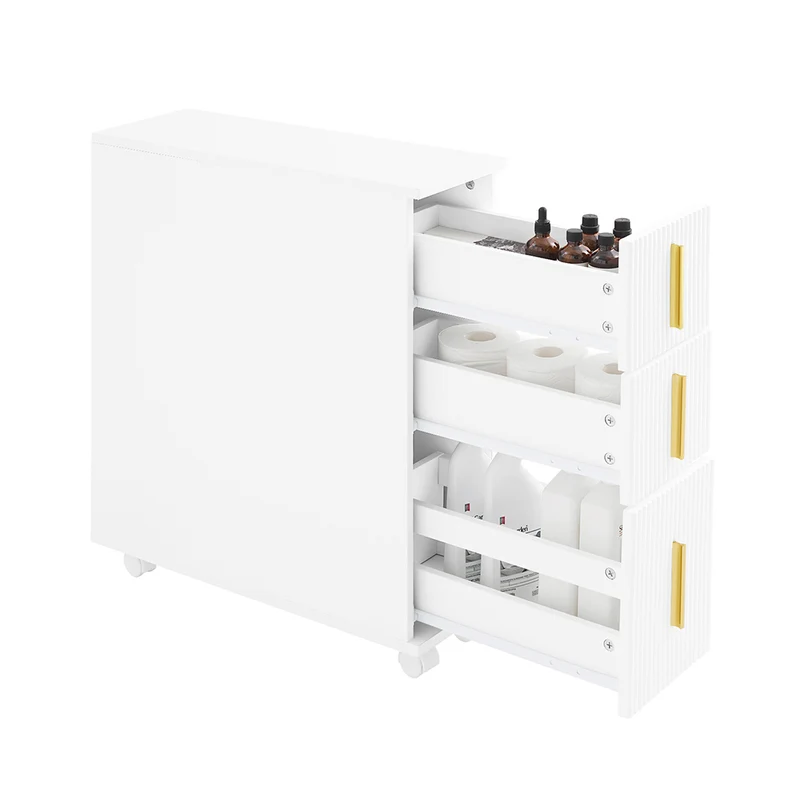 SoBuy BZR183-W Armoire Toilettes WC Support Papier Toilette Meuble de Salle de Bain