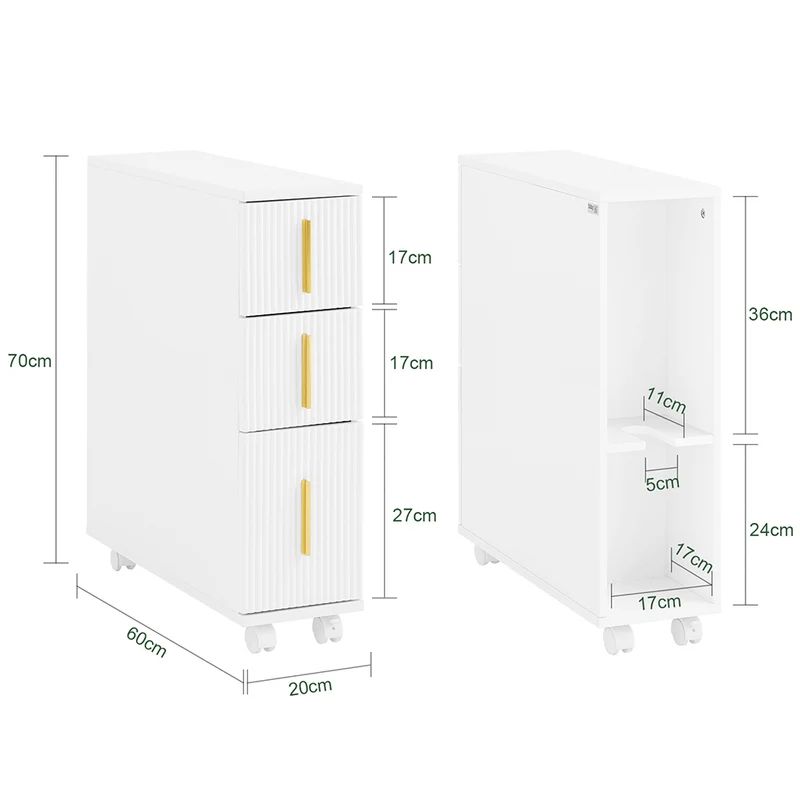 SoBuy BZR183-W Armoire Toilettes WC Support Papier Toilette Meuble de Salle de Bain