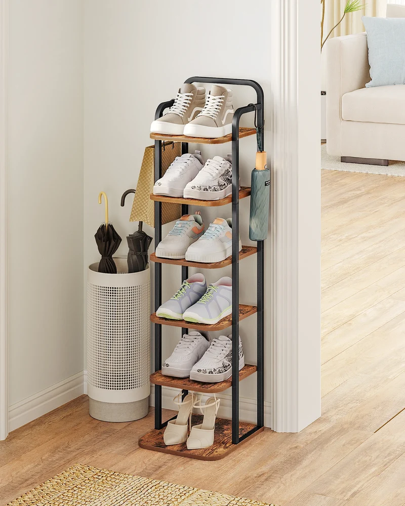 Étagère à chaussures verticale 6 niveaux
