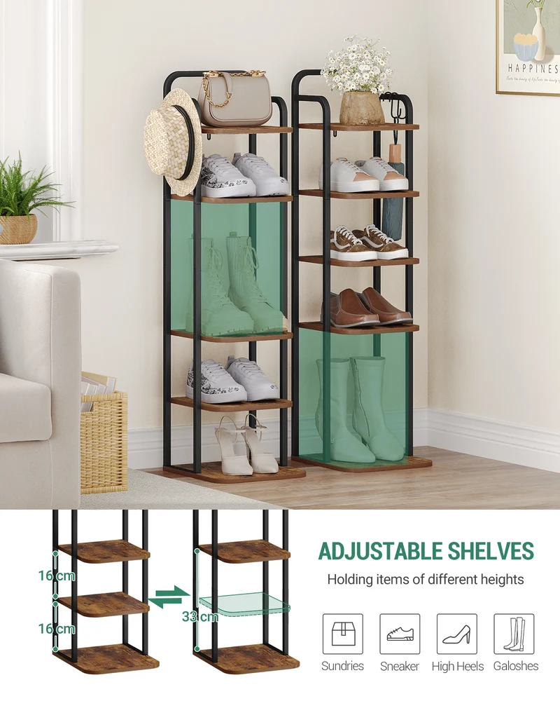 Étagère à chaussures verticale 6 niveaux