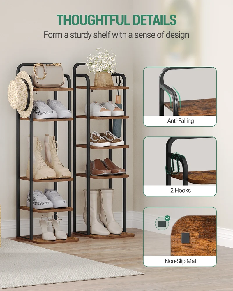 Étagère à chaussures verticale 6 niveaux