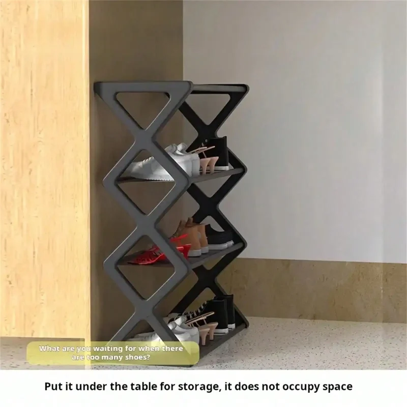 Étagère à chaussures extensible 4 niveaux