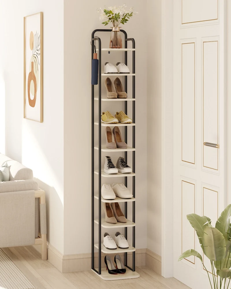 Étagère verticale 10 niveaux 30 x 26,5 x 171 cm