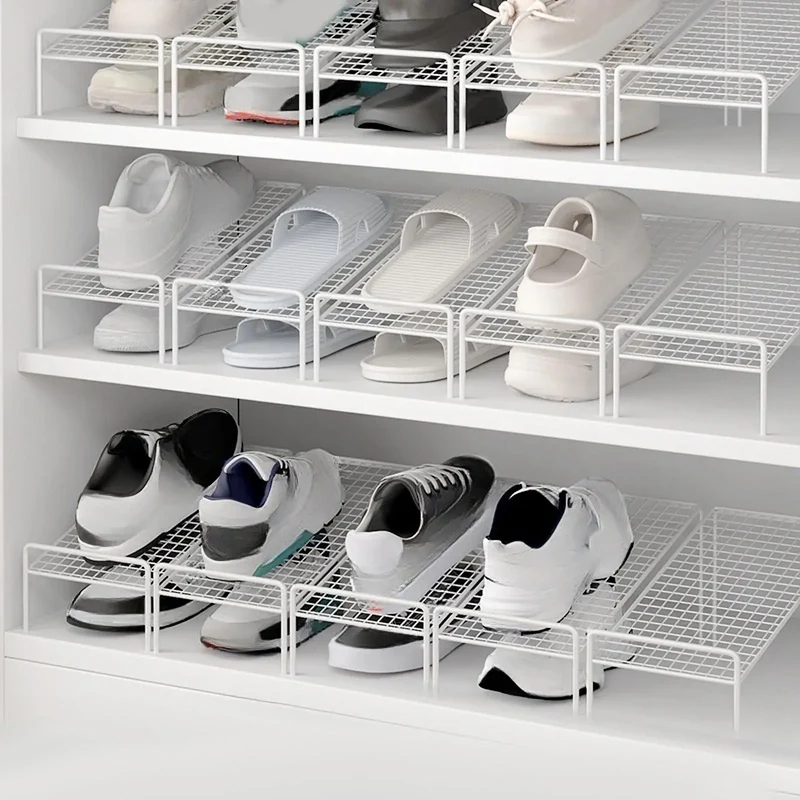 Range-chaussures empilable 2 niveaux métal compact