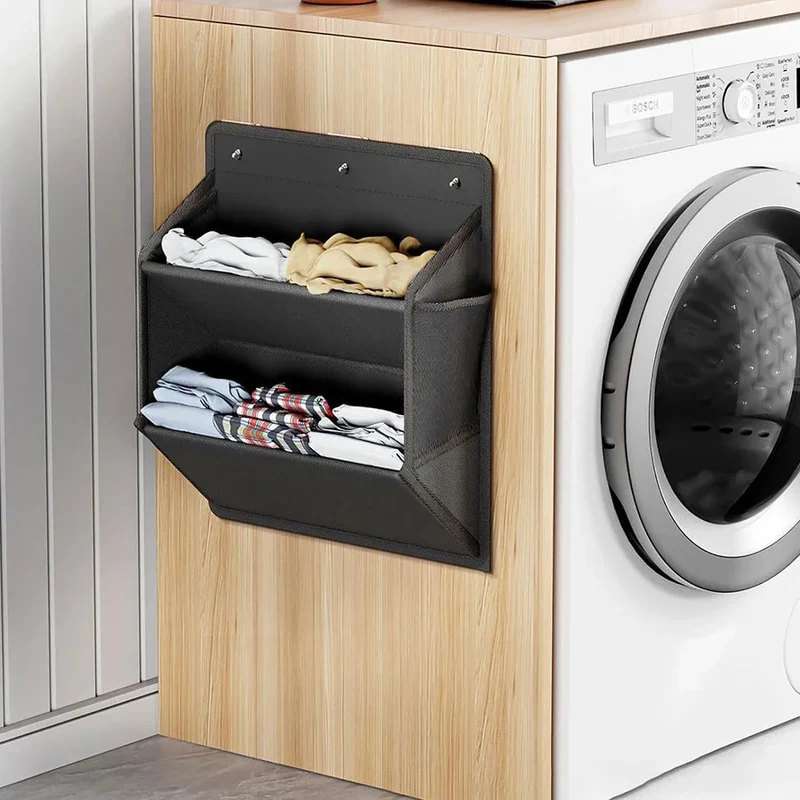 Organiseur de chaussures suspendu multi-poches noir