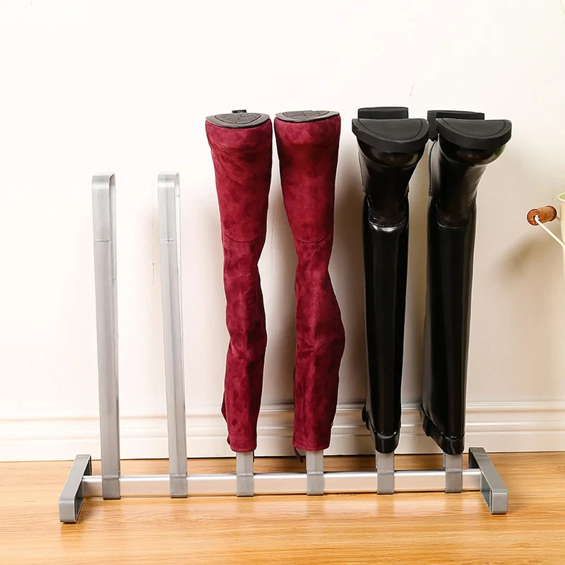 Support à bottes ajustable 3 paires en métal argenté