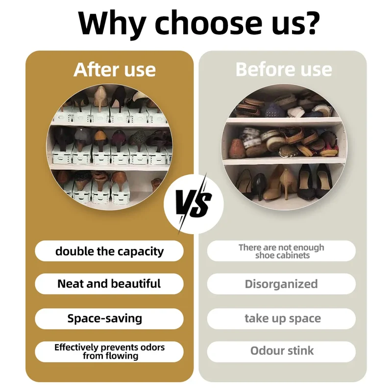 Support à chaussures ajustable empilable