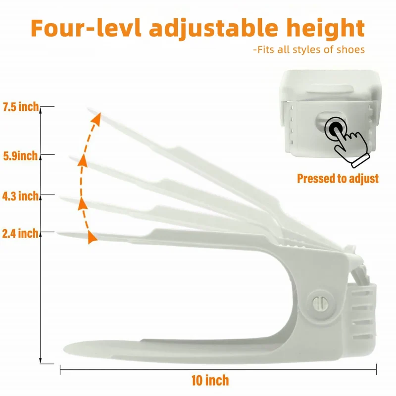 Support à chaussures ajustable empilable