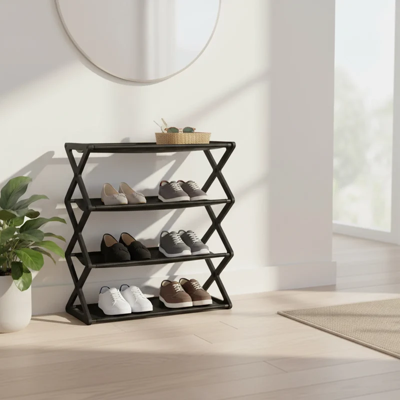Étagère à chaussures compacte 50 x 18 x 5 cm